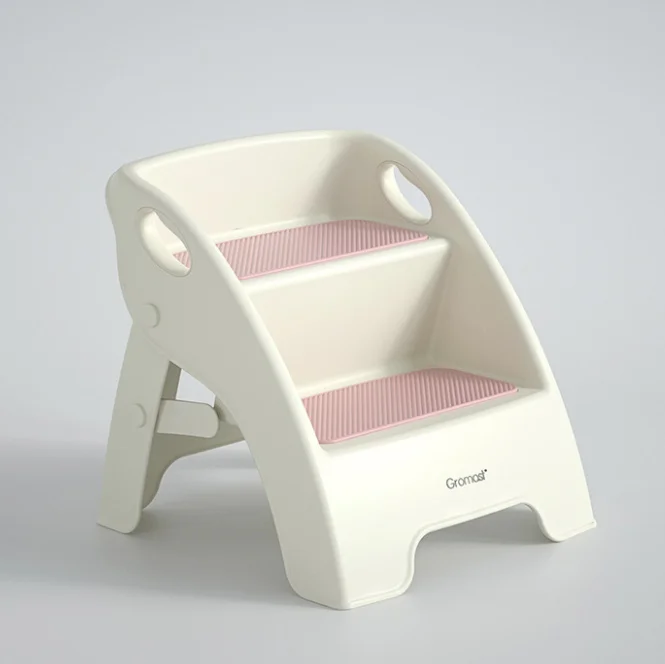 promotional top quality portable baby ladder with handrails kitchen helper step stool for kids stepping stool