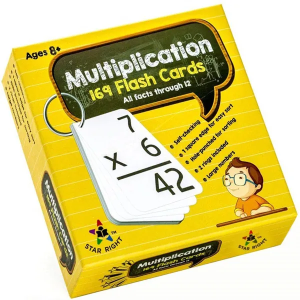 custom printed math educational learning flash cards for kids