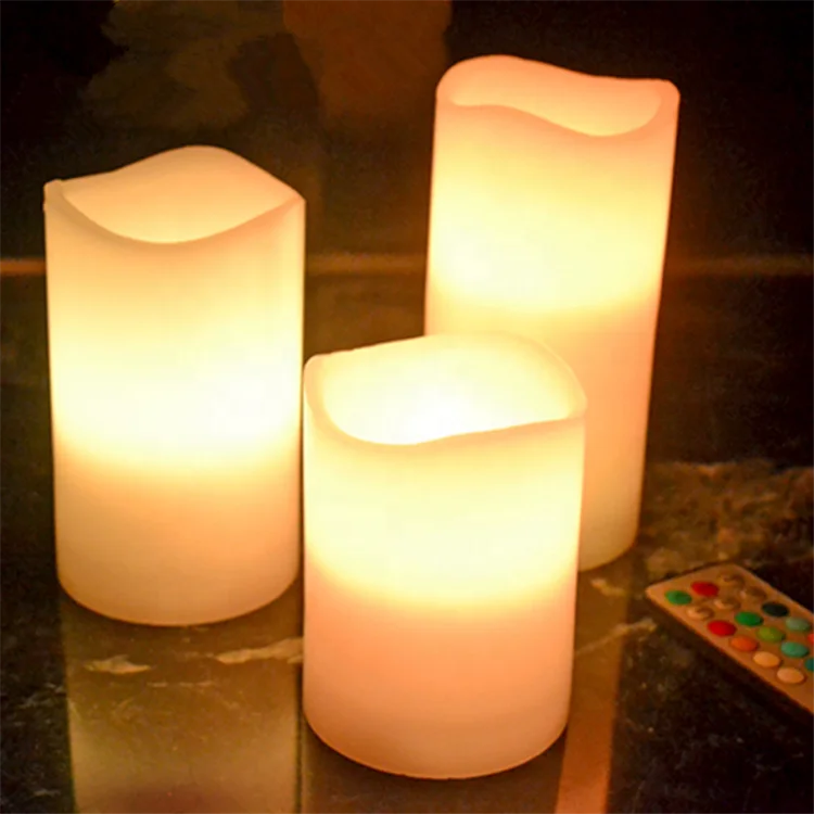 12Colors Remote Control LED Electronic Candle Lamp Romantic Wedding Birthday Creative Light Christmas Decoration Candle Light