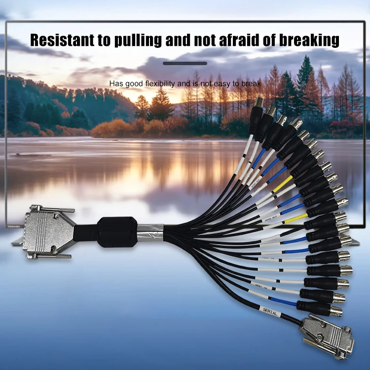 Customizable Electric Cable Assembly D-Sub Bnc cable For Industrial Medical Supports 4k And 8K