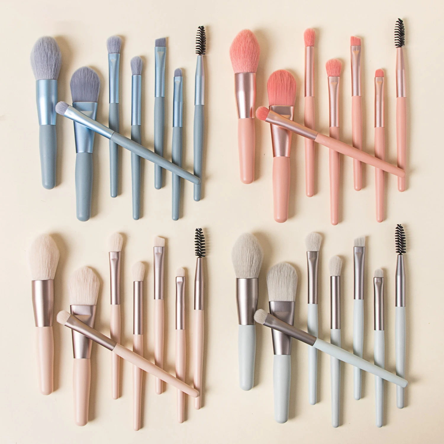 
8pcs custom mini makeup brushes with bag 