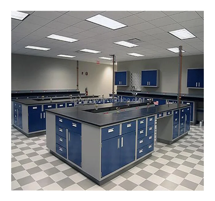 Laboratory furniture wall bench steel cabinet with epoxy powder coated