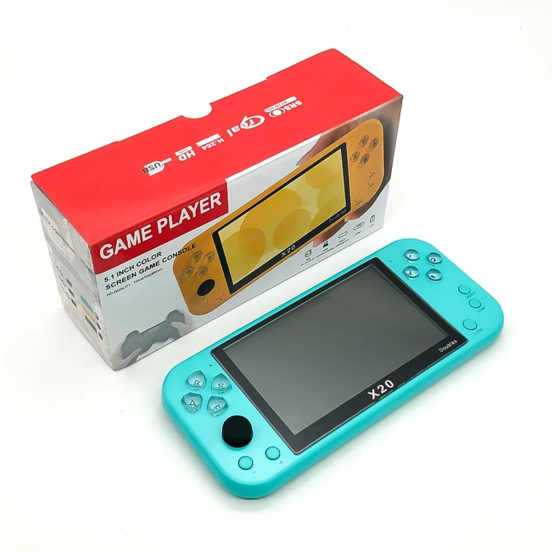 Новинка 2021, x20, новая портативная игровая консоль в стиле ретро, игровой автомат с поддержкой 2,4G, беспроводной геймпад, видеоигра с высоким разрешением, подарок для детей