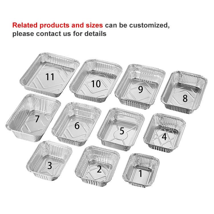Custom 1Lb Food Container Cardboard Lid Disposable Baking Tray Takeaway Aluminum Foil Pan Container With Clear Plastic Lid