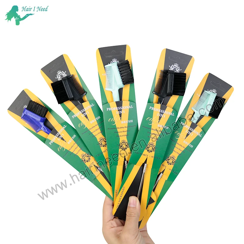 Индивидуальная упаковка оптовая продажа роскошная Двухсторонняя щетка для управления краями с индивидуальным логотипом
