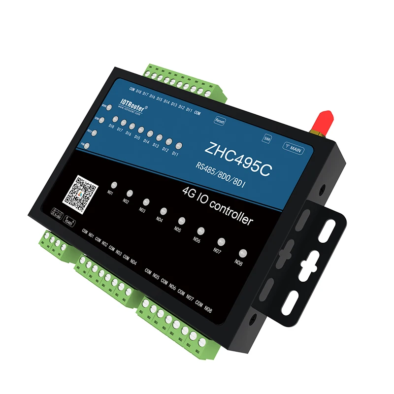 Industrial Iot Communication Equipment 8 Port Multi Rs485 Serial Port Server To 4G Module Modbus Gateway