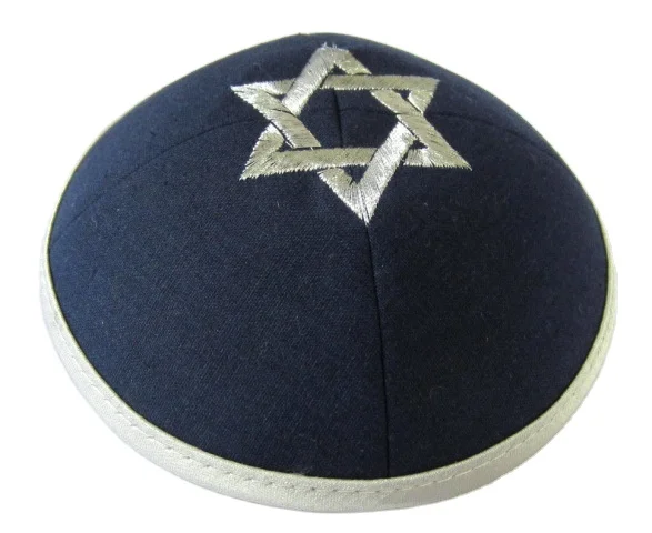 Belief Wholesale Kippah Jewish Kippot Custom Logo Yarmulke Jewish Cotton Linen Kippah Hat For Celebrating customized factory