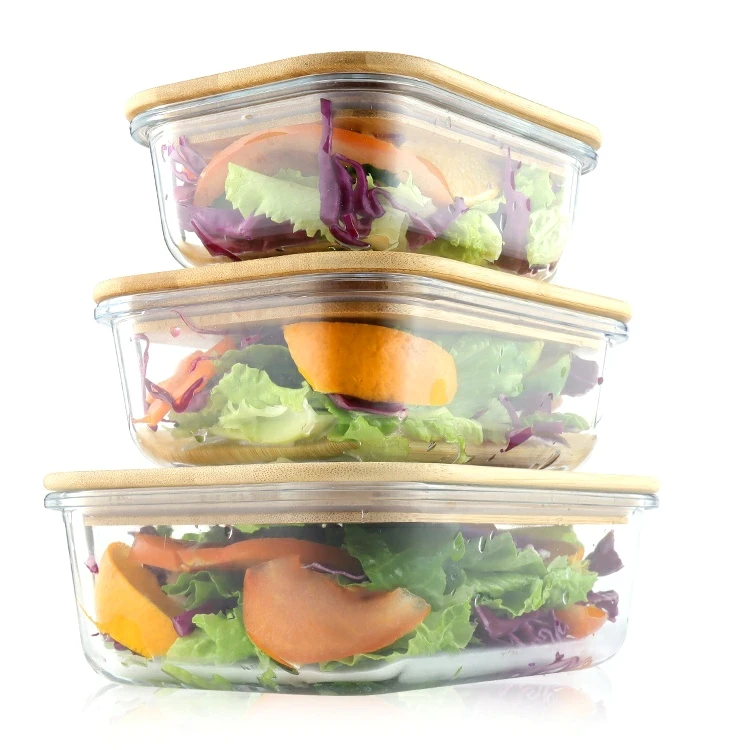 glass heating lunch box food containers with lid