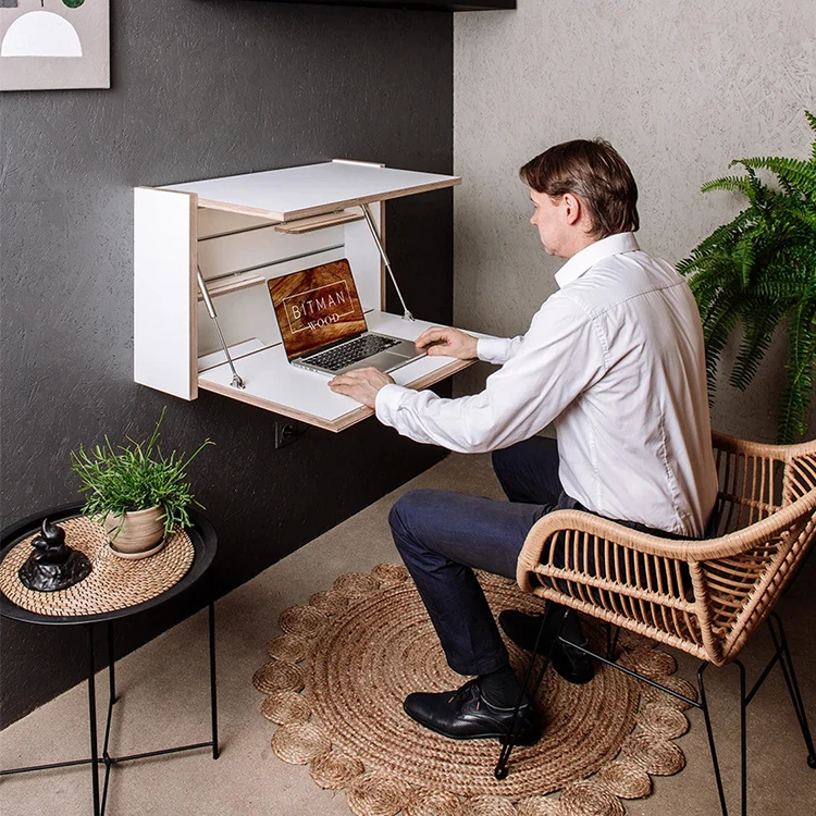 Фанеры двойной слой стоя стол офис Настенный Складной Экономия пространства для офиса плавающий работы и учебы паяльная станция