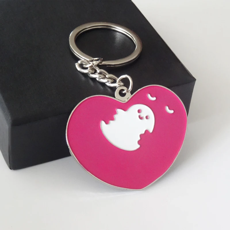 heart-shaped of cute logo metal keychain factory manufacturers travel souvenir keychain lovely shape keychain