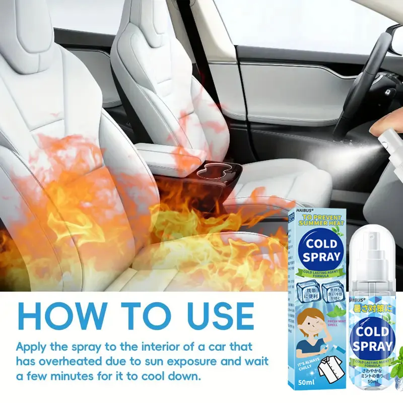 Outdoor sports rapid cooling summer prevention of heat stroke relief cooling artifact cool cooling spray
