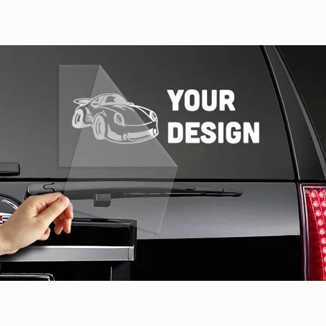 UV Resistant Custom Die Cut Logo Vinyl Transfer Decals Weatherproof Stickers for Vehicle Bumper Windshield Car Windows
