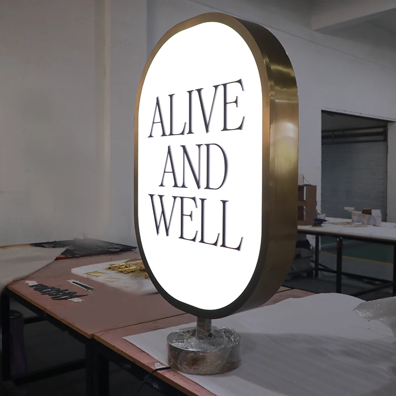 Yijiao Custom Acrylic Light Box Sign Standing light boxes Face lit light box  for Advertising