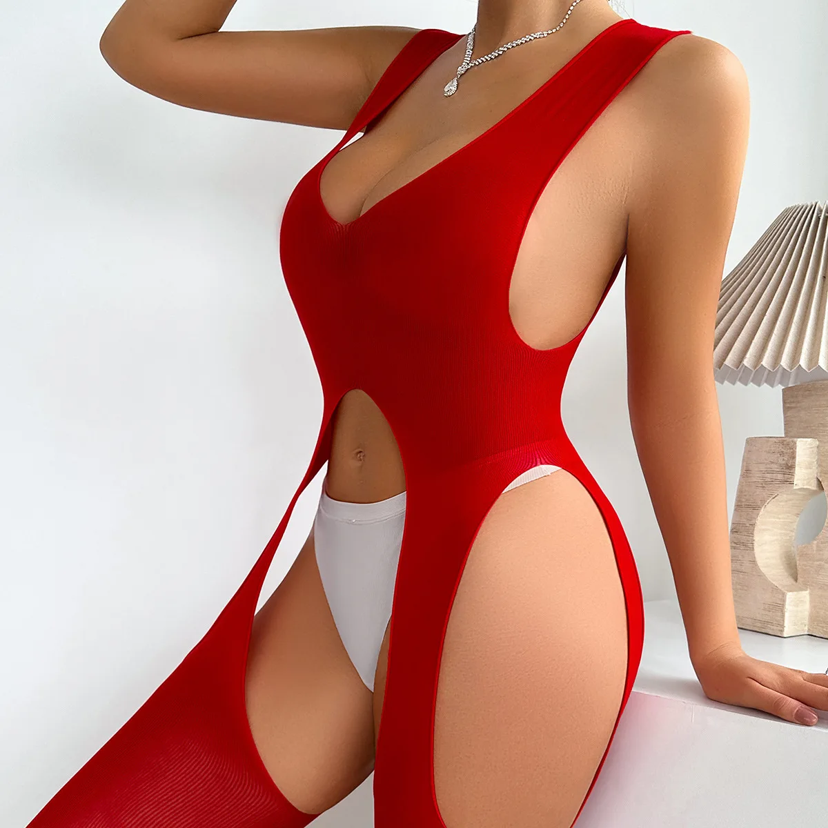 Hollow out full body stocking ladies sex underwear net jumpsuit