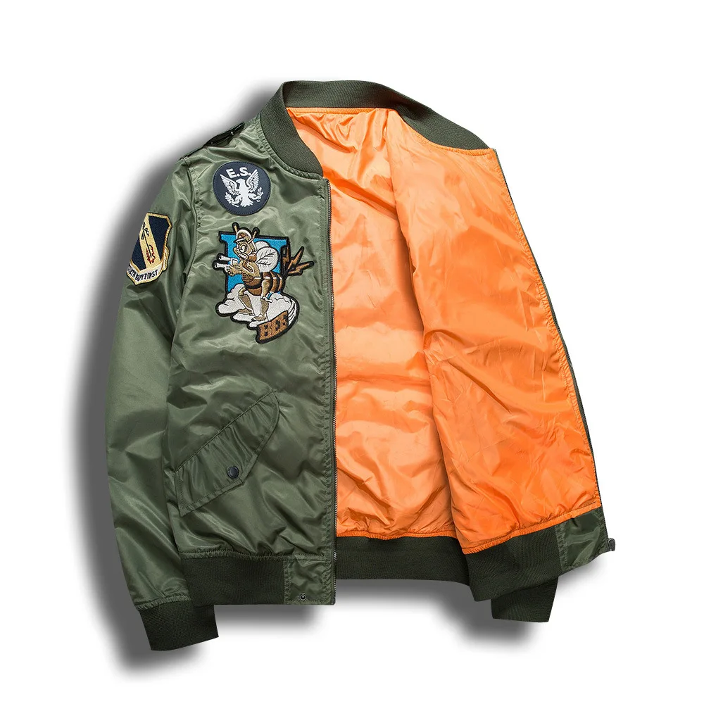 Лидер продаж 2022, Весенняя тонкая вышитая одежда пилота ВВС США, бейсбольная униформа, Молодежная мужская мотоциклетная куртка большого размера