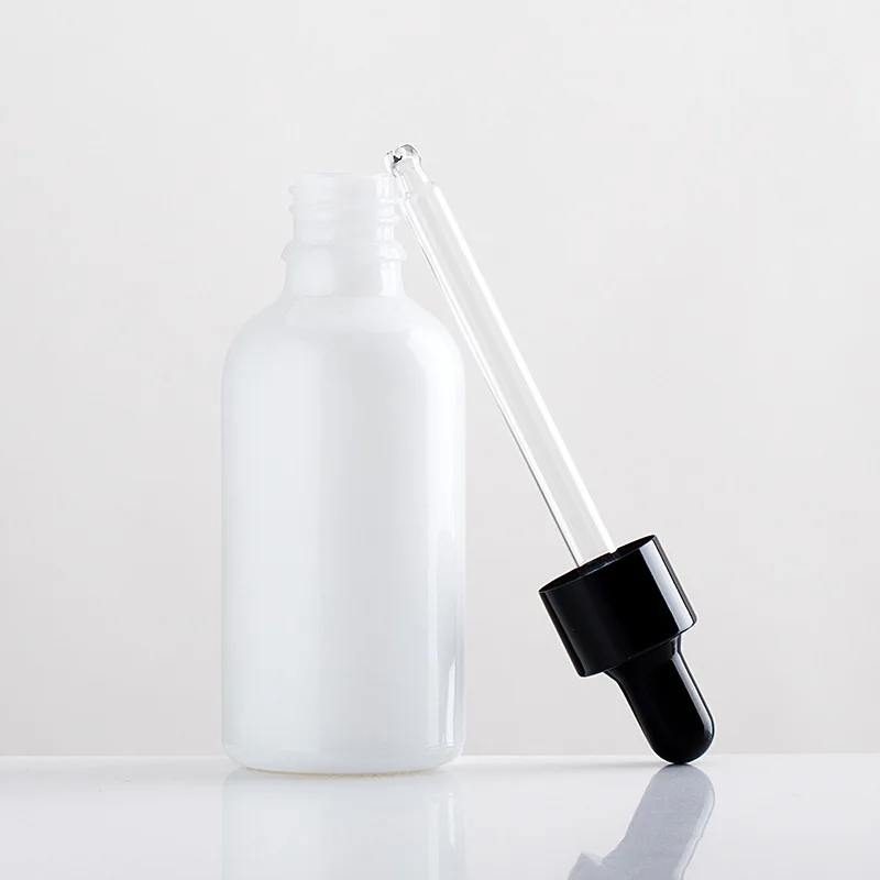 10/20/30/50/100ml White Essential Oil Empty Bottle Glass Dropper Bottle Packaging