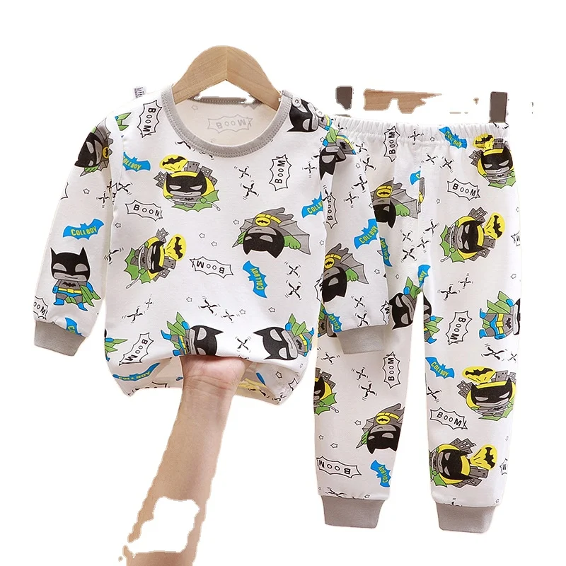 cheap clothes Batman-pattern home dress kids pajamas clothes for children sleepwear baby pajamas