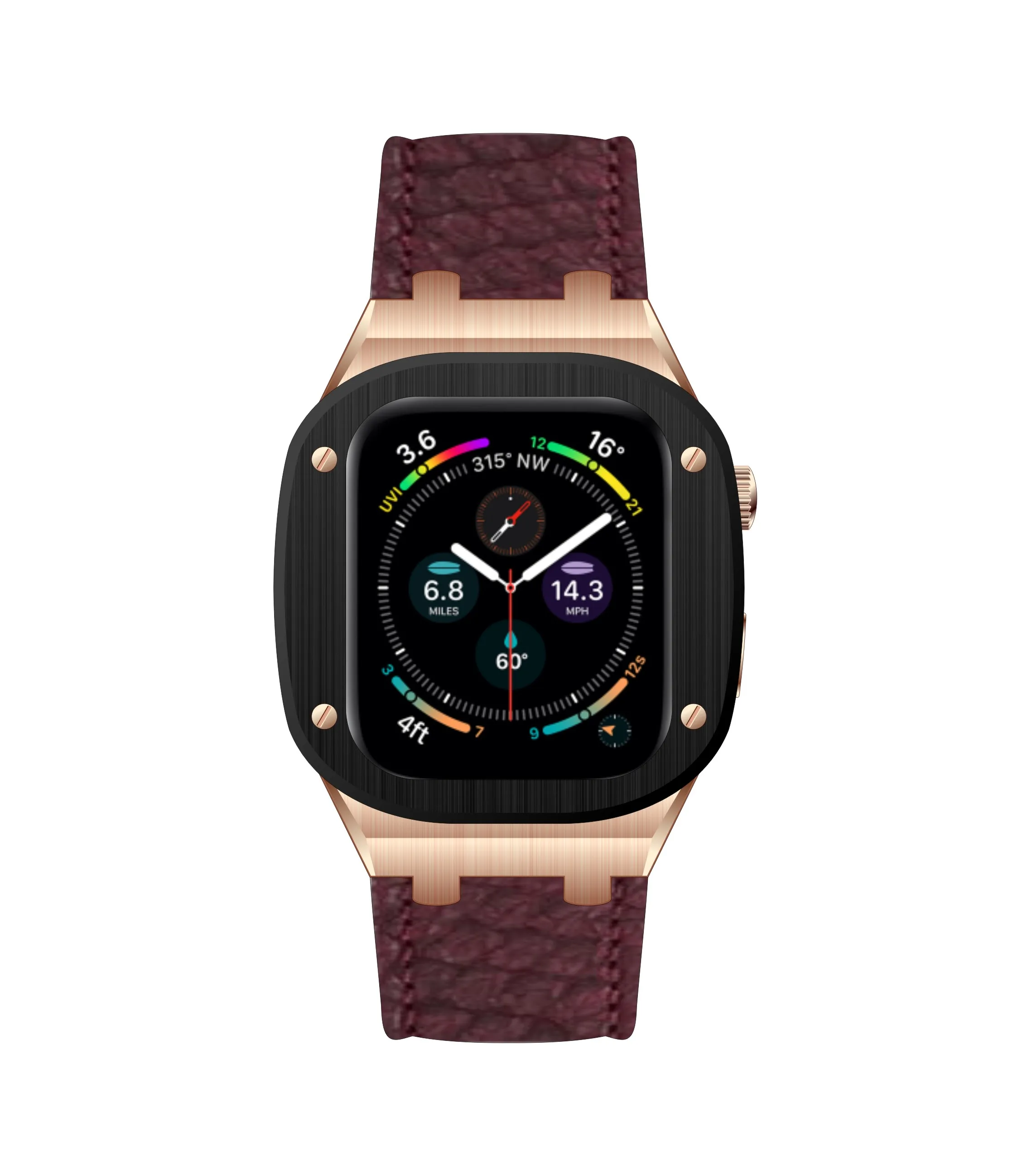 new Smart 44mm Stainless Steel Luxury Custom Logo Watch Case For Apple Series 7 iwatch with your own logo