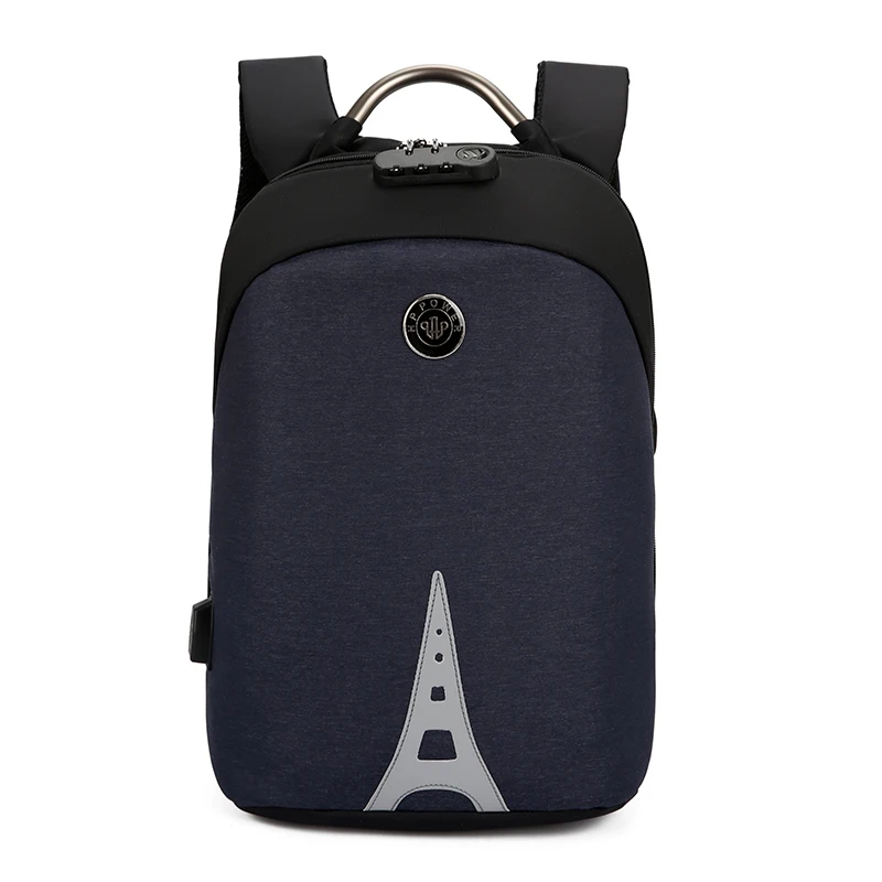 Wholesale Large Capacity Waterproof Business Computer Backpack Anti-theft Lock Men Fashionable Laptop Backpack With USB Port