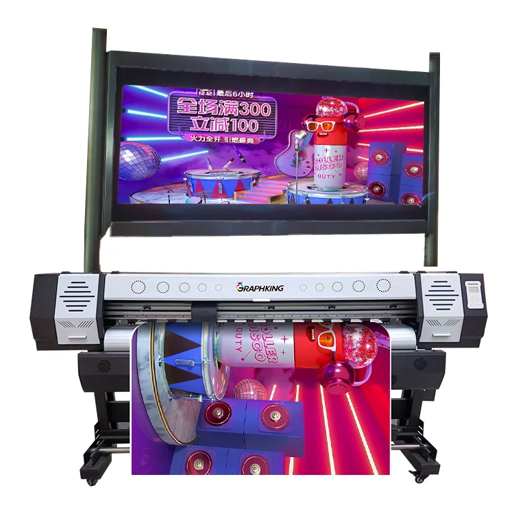 Высококачественный 1 9 м 2 5 3 DX5 DX7 XP600 4720 крупноформатный экологически чистый 3D-принтер для печати наклеек/уличный принтер