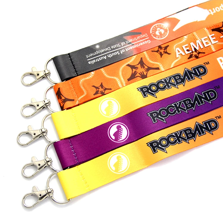 High Quality Bulk Cheap Custom Polyester Blank Logo Personalized Lanyard With Metal Clip