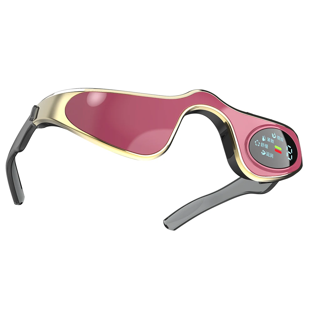 Under Eyes Red Light Therapy Massager Glasses,Microcurrent Eye face led red light Beauty Device Eyes Bag