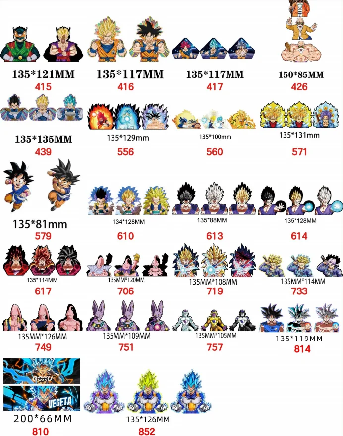 Водонепроницаемые пользовательские наклейки Manga DBZ Vegeta Motion наклейка линзовидная 3D Аниме для автомобильного холодильника ноутбука