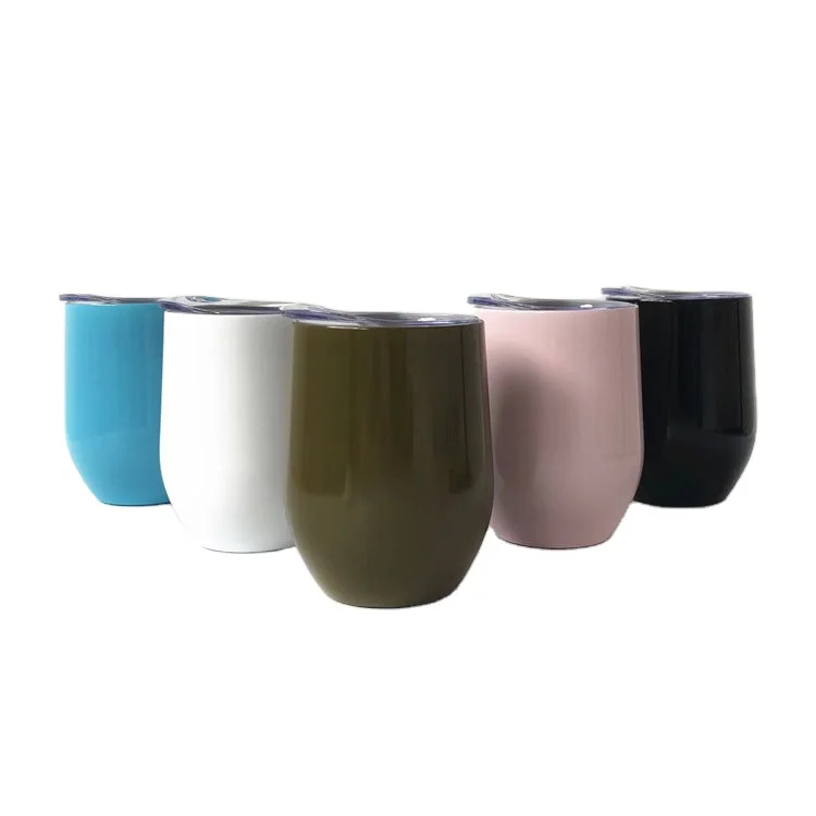 Klooper Amazon Top Sales 12 Oz Double Wall Stainless Steel Custom Insulated Vacuum Egg Shape Travel Mug