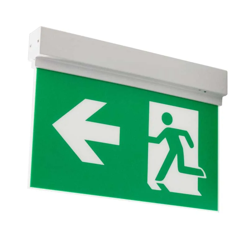 Long-last Illumination customized exit signs with emergency light with CE Certification 3 years warranty