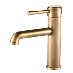 Настольный латунный смеситель с одной ручкой, выдвижной смеситель для раковины