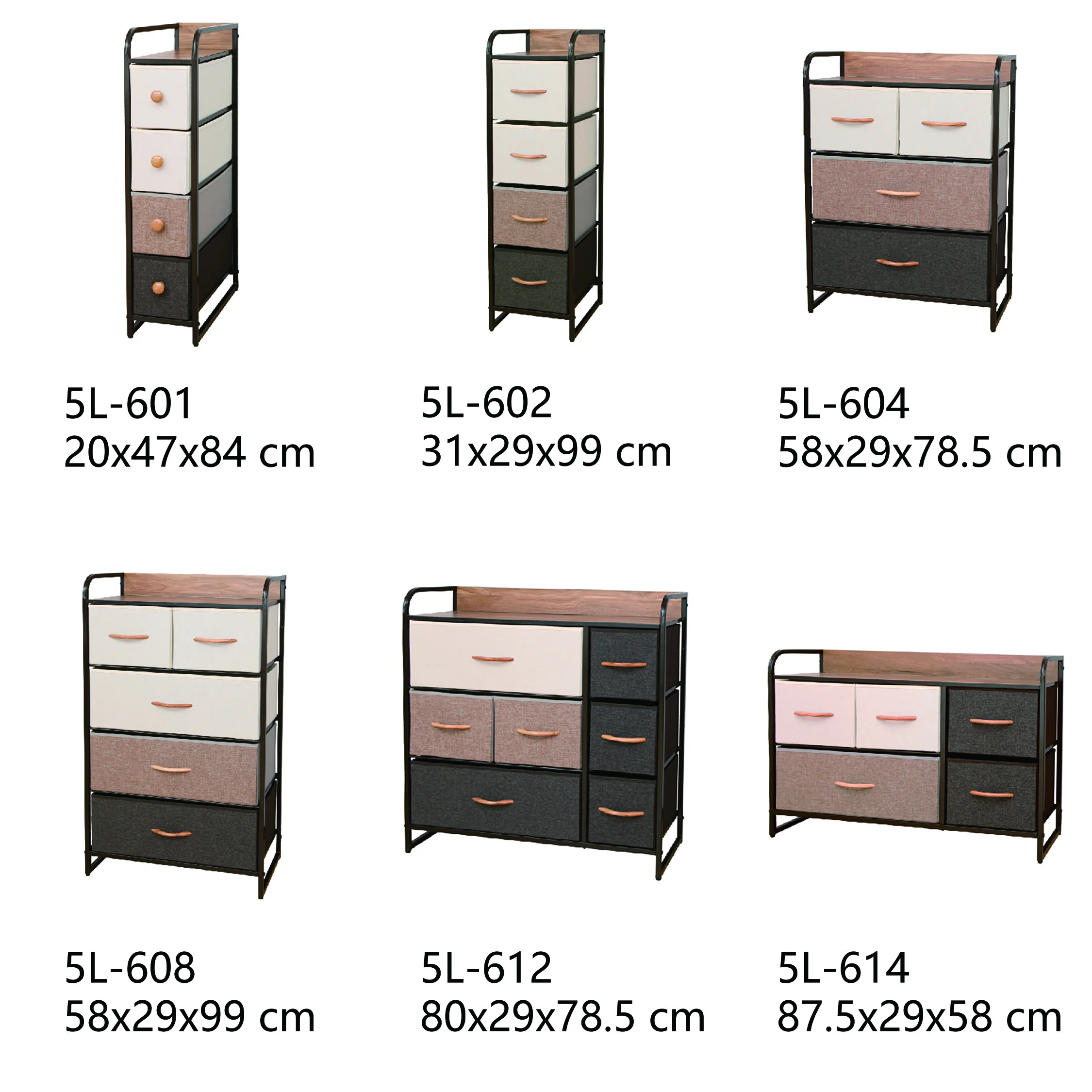 OEM custom made bedroom furniture corner dresser household 6 drawers chest cabinet