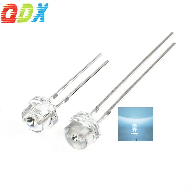 China Factory Top Quality Water Clear Lens 4.8MM  Straw Hat white hair white light LED Diode high brightness led diode