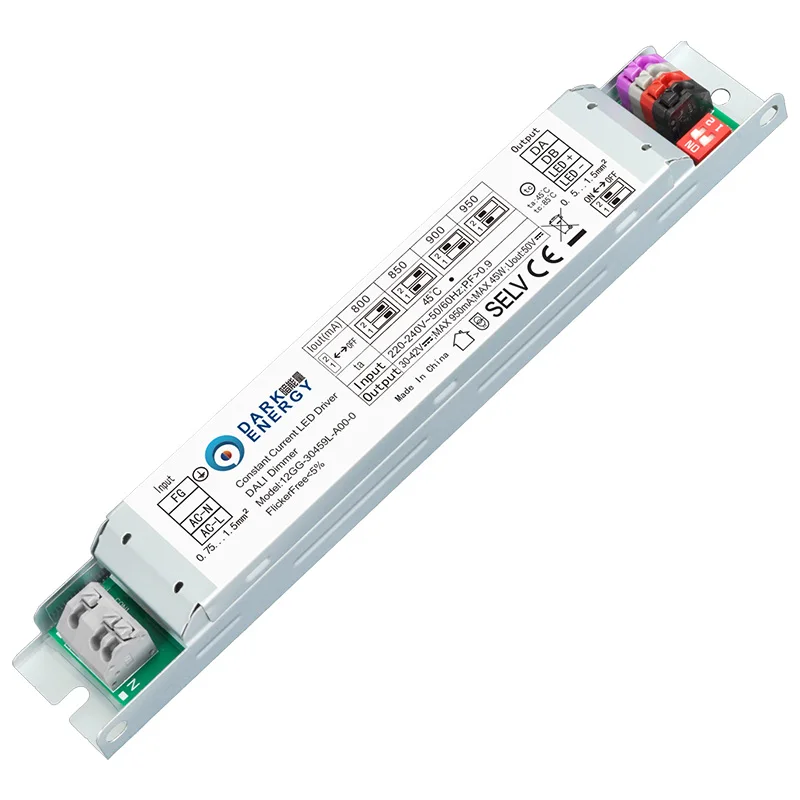 Темный энергетический заводской светодиодный драйвер постоянного тока Dali Driver Led 50 Вт 900-500 мА 30-42 В