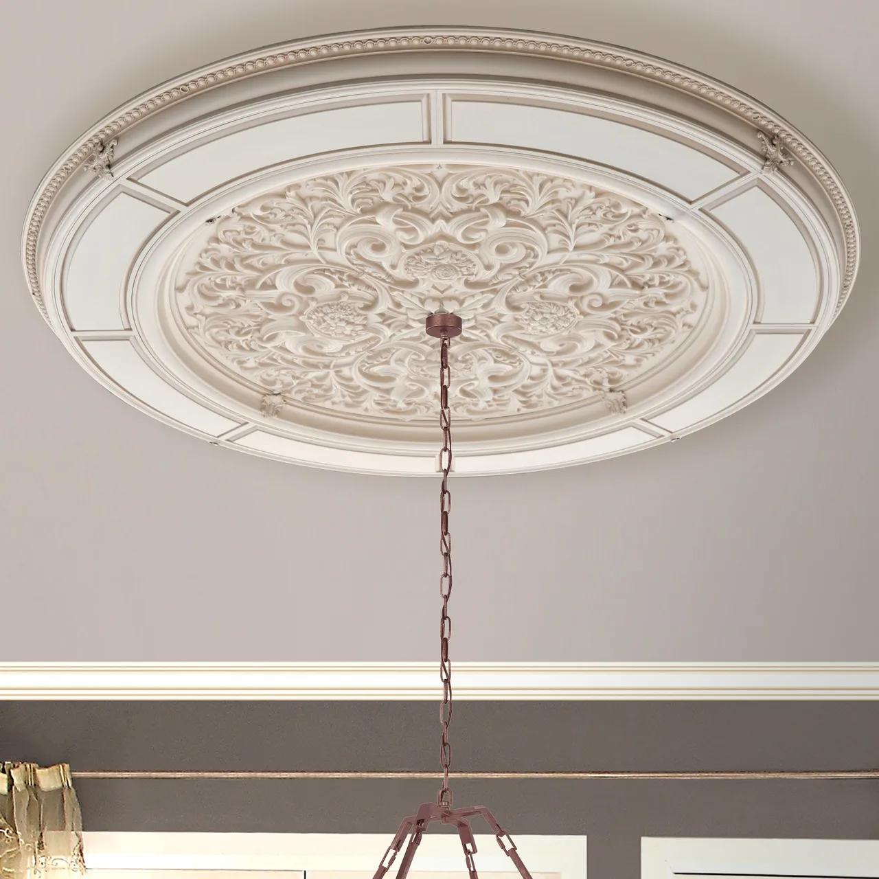 Banruo Cheap Price Beautiful Polystyrene Interior Ceiling Medallions for House