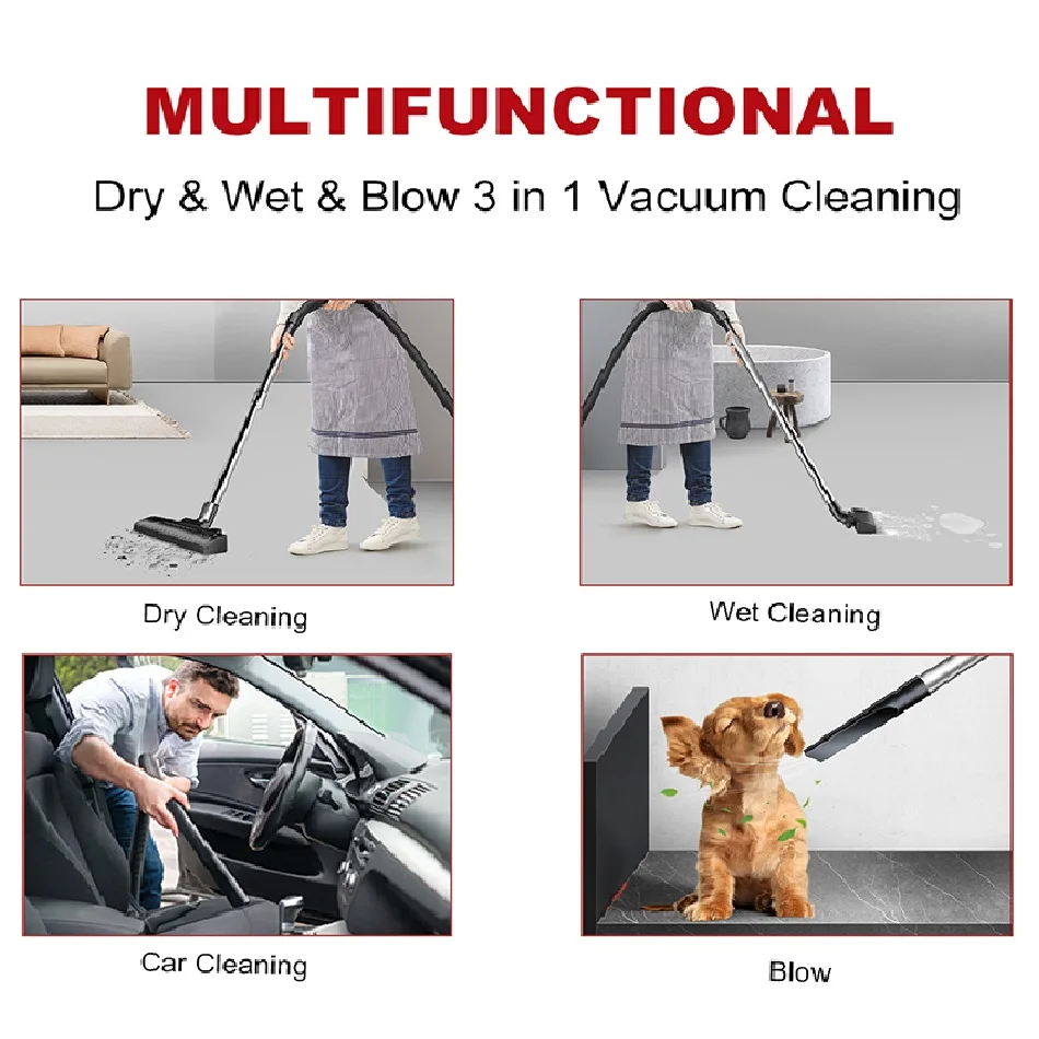 Professional 2 Fans Big Motor Electric Industrial Vaccum Cleaner Pond Wet And Dry Vacuum Cleaners