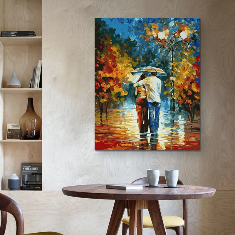 Couples DIY painting by number filling color decompression digital oil painting nude sexy art painting by numbers for adults