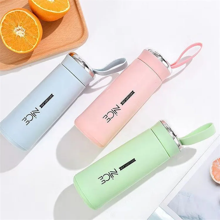 New Kids Water Sippy Cup for Outdoor School Cute Cartoon Animal Baby Water Bottle with Shoulder Strap for Boy Girl