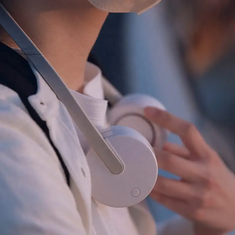 SOLOVE 2024 New Arrivals Wearable Neck Fan for Outdoor best selling gift sets Rechargeable Usb Portable Cooling Fan