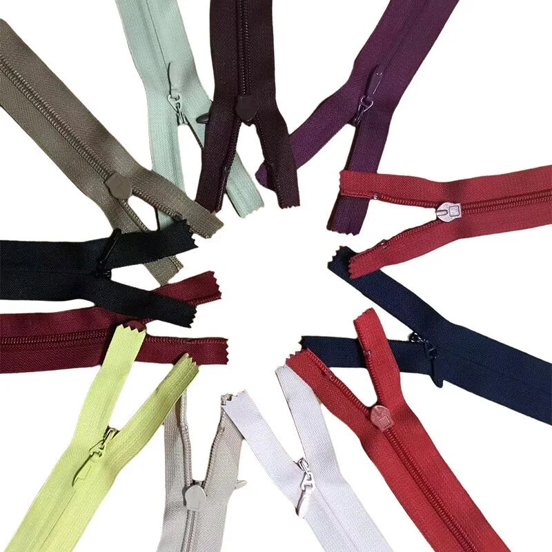 Quality Zips #5 invisible closed end Custom Zipper 60cm Multiple lengths Wedding dress throw pillow skirt zipper