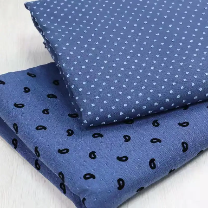 Fashion Design Yarn Dyed Woven 100% Cotton Jacquard Embroidered Fabric For Clothing Women