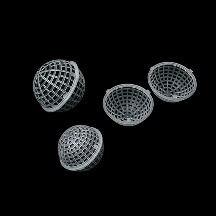 pp polypropylene small plastic transparent clear float polyhedral hollow balls packing