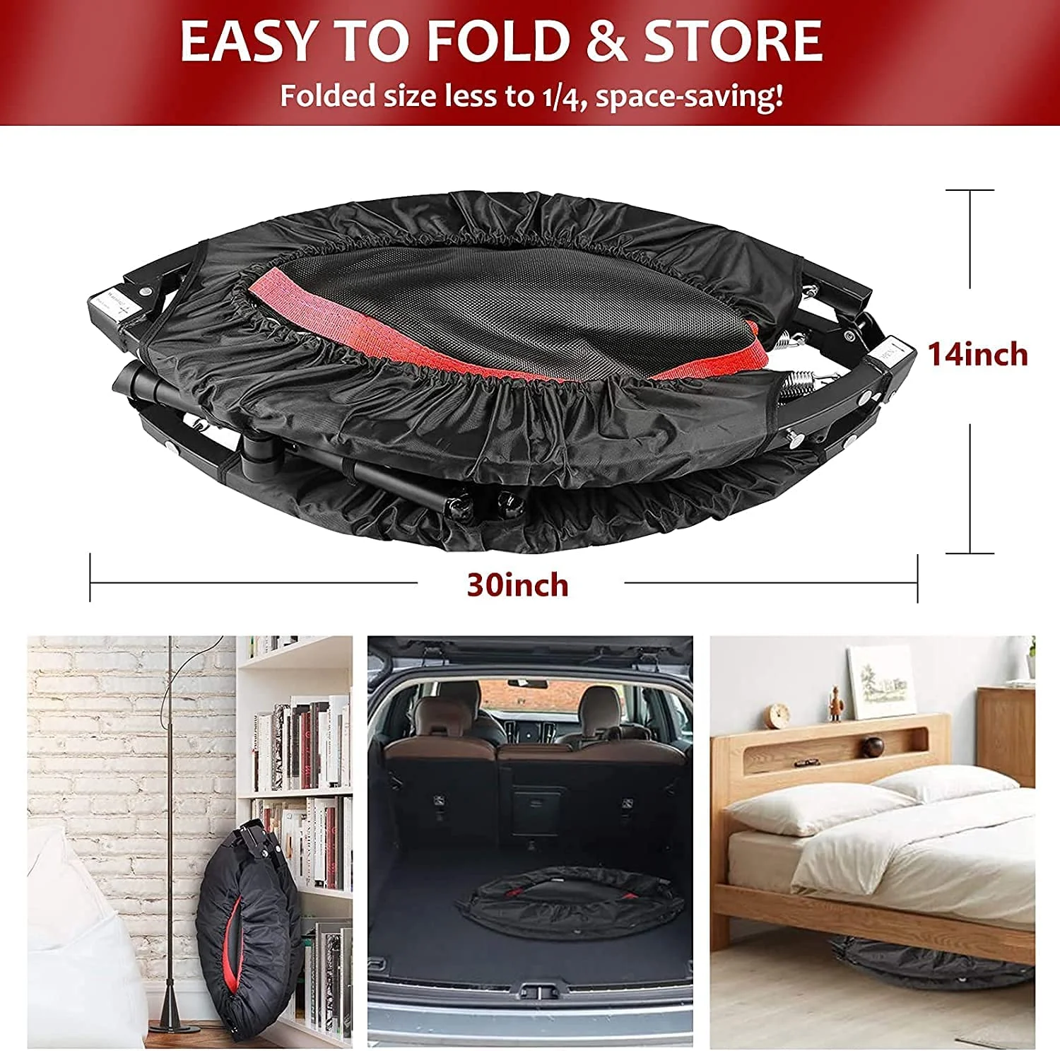 JTB003C Low Price Hot Selling Body Building Foldable Fitness Mini Jumping Trampoline, Jumping Fitness Trampoline