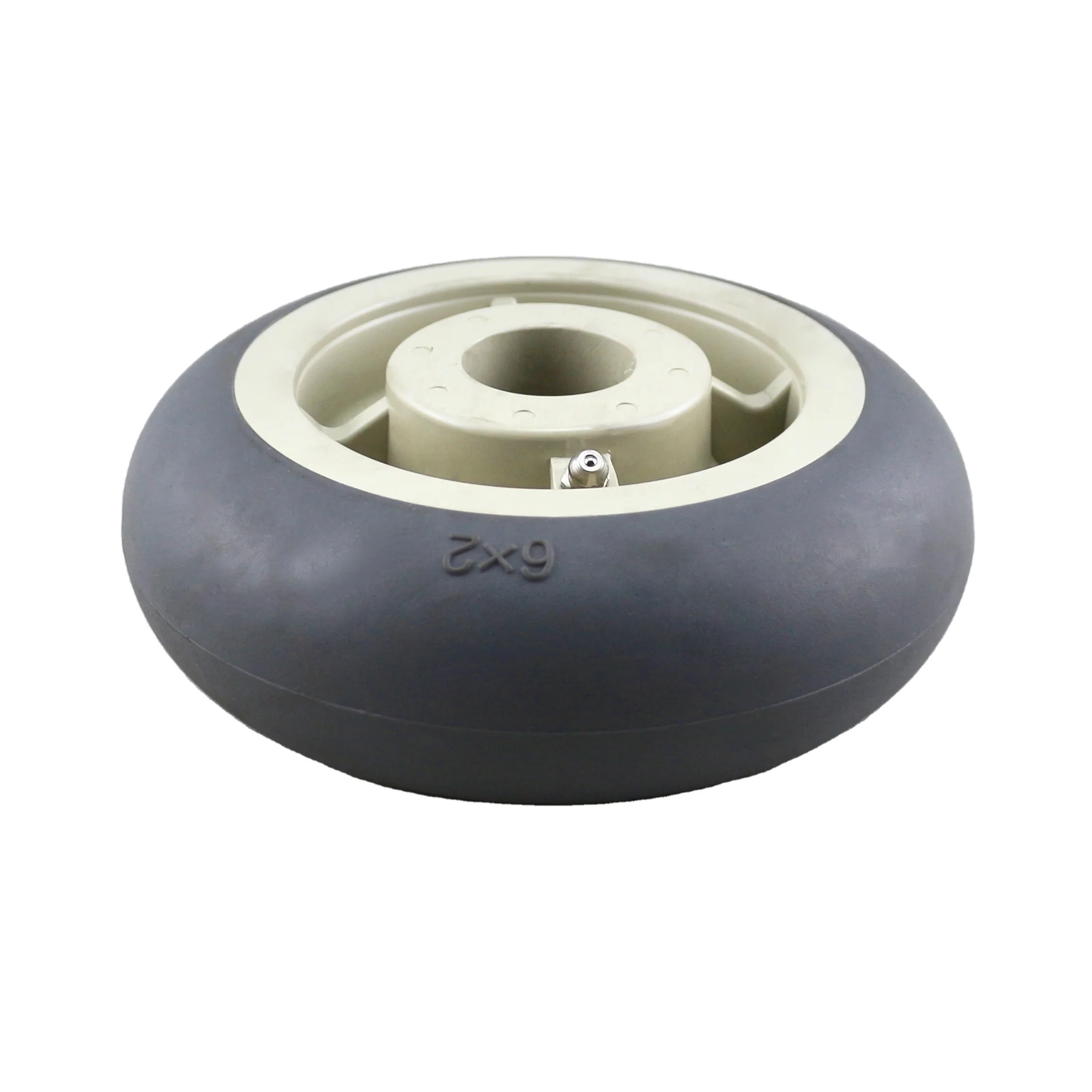 SS Soft roll Thermoplastic tread on Polyolefin core 6 inch TPR caster wheel donut tread TPR caster