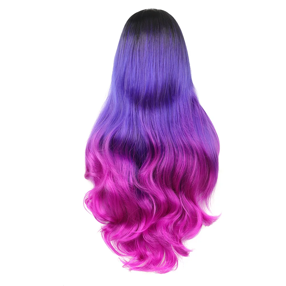 Synthetic Long Bob Wig with Lace Front Wavy Layered Curly Natural Wave Straight Style Bangs-Protein Fiber for Wholesale