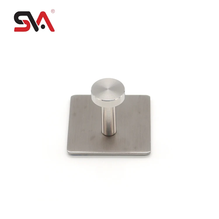 Strong Bearing Single Hanger Hook Decorative Stainless Steel Wall Coat Clear Suction Towel Hook for Bathroom