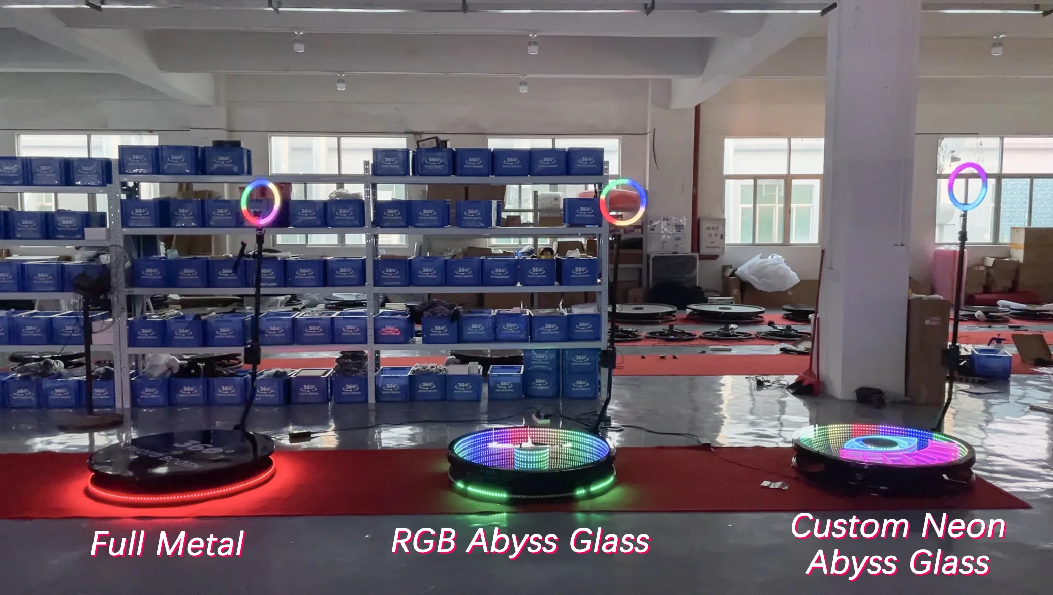 2023 New 360 Photo Booth Props Abyss Glass Machine Foto Ipad Cabina De Fotos Plataforma 360 Camara Booth Ipad Photobooth