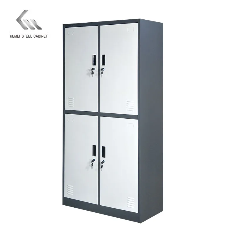Gym metal 4 doors storage locker customized cheap price gym school staff metal clothes locker cabinet