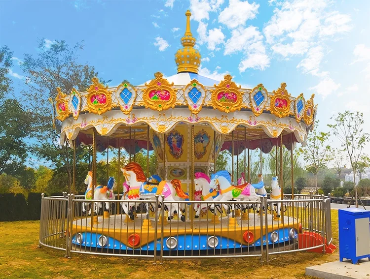 Hot sale carousel horse ride amusement used playground merry go round for sale