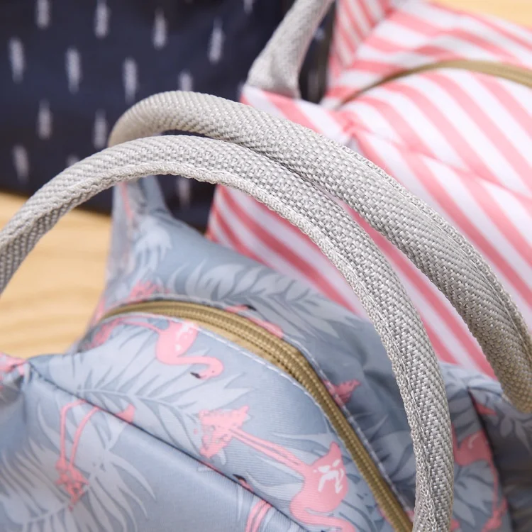 Portable Cotton Cooler Lunch Bag Handle Thermal Insulated Multifunction Food Picnic Box Customizable Eco-Friendly Men Women Kids