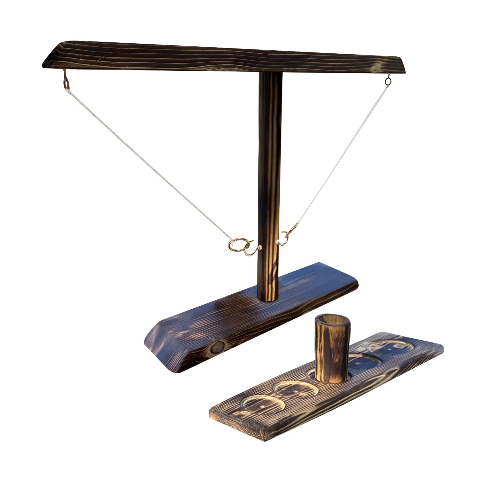 
2021 Battle Game Ladder Scoreboard Craggy Games, Indoor Outdoor Home Foldable Bar Party HOOKS! Ring Toss Game 